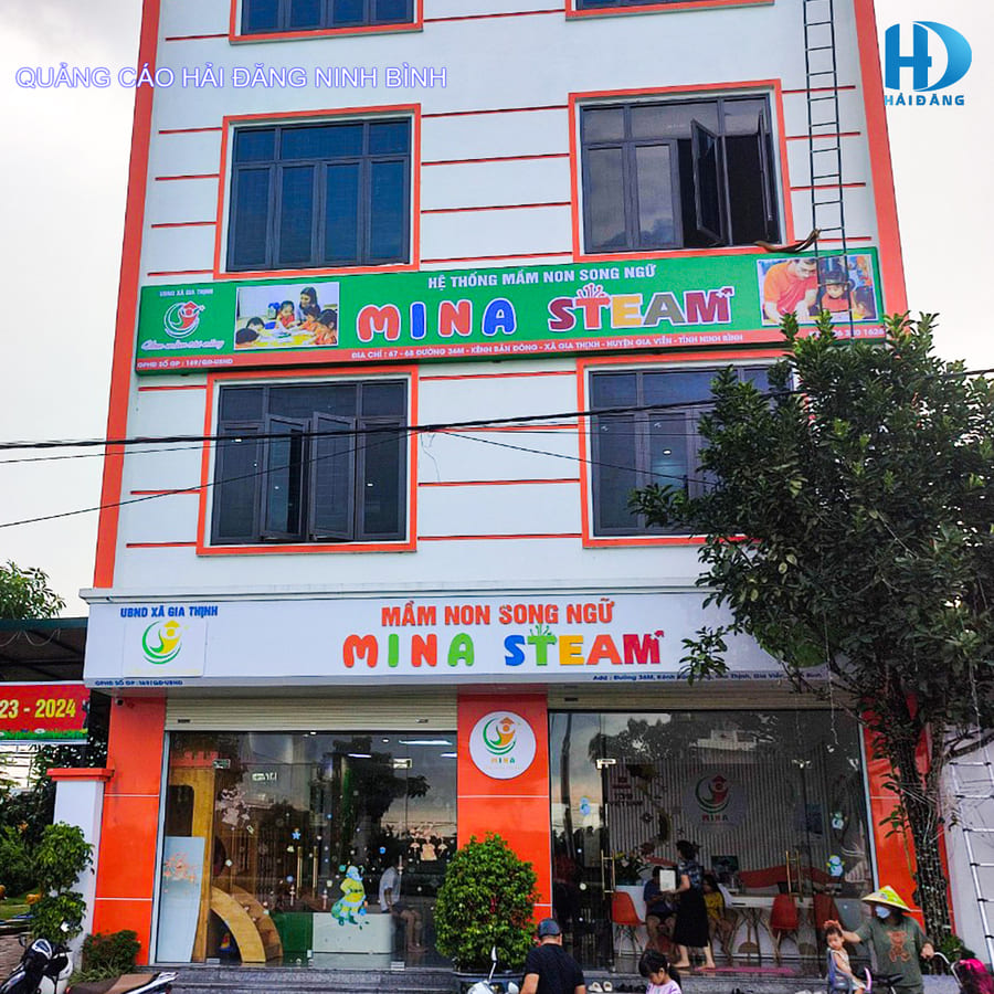 QUẢNG CÁO HẢI ĐĂNG- Biển mầm non song ngữ Mina steam