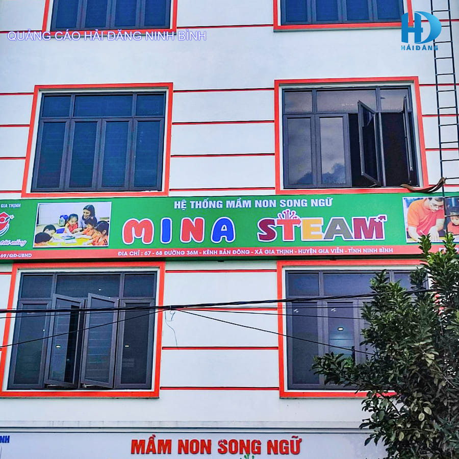 QUẢNG CÁO HẢI ĐĂNG- Biển mầm non song ngữ Mina steam